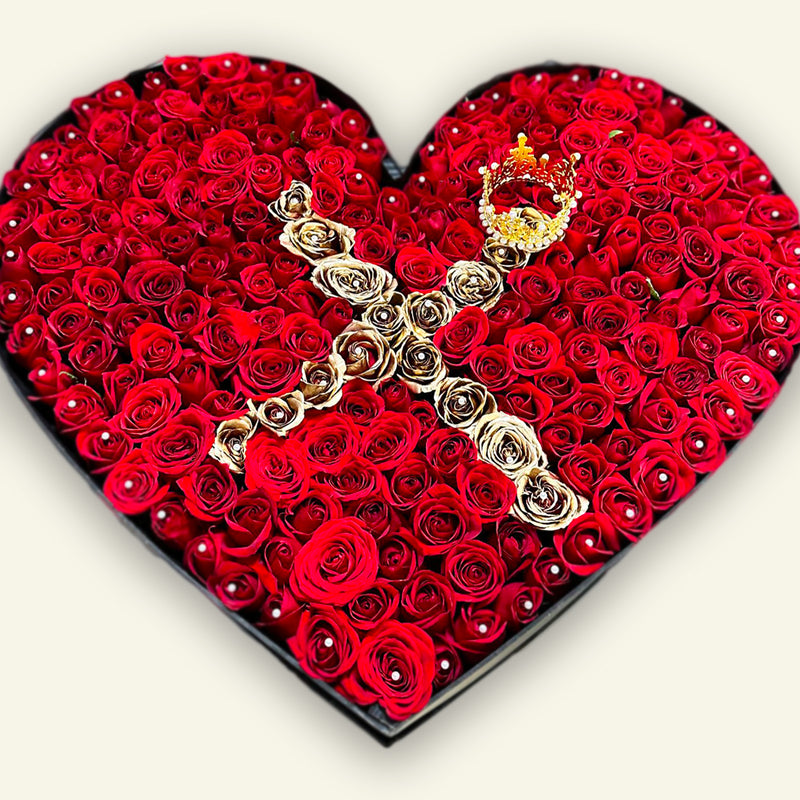 Corazón 200 Rosas Rojas
